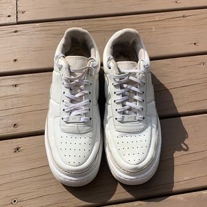 Nike White Platform Air Forces